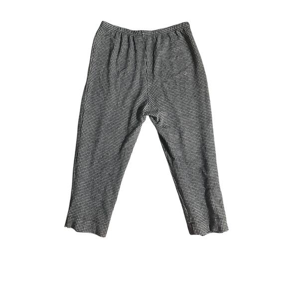 Women XL Bryn Walker Pull-On Houndstooth Print Wool Blend Pants Black White - Picture 4 of 8